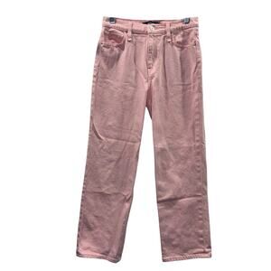 Hudson Remi Straight Cropped Jeans | Baby Pink Denim | Size 26